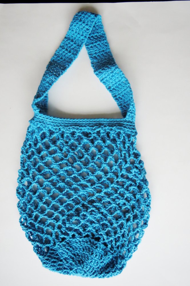 blue market bag